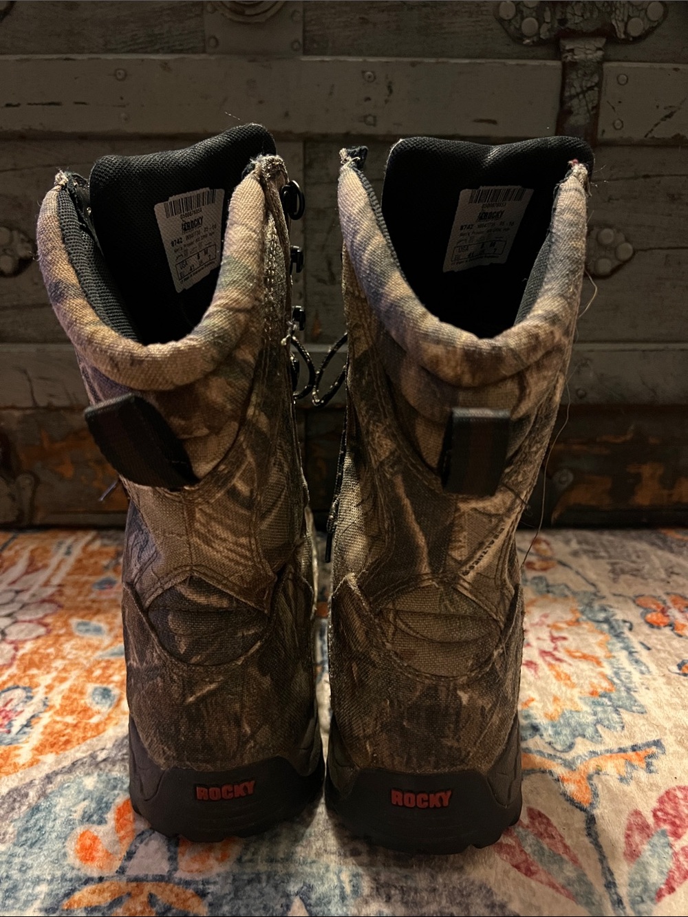 Rocky Camo Lace-Up Waterproof Hunting Boots Men's Size 7 or Women's Size 9 - Picture 5 of 7